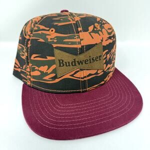 Budweiser Beer Hat Tiger Camo Snapback Cap Nothing Lasts Forever NWT Men’s